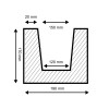 Belka modern 19x17 palisander